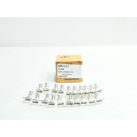 Abb BOX OF 20 ONE HOLE COPPER LUG WIRE SPLICE KIT & HEAT SHRINK TUBING, 20PK 54150UB